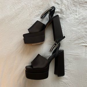 Call It Spring Black Block Heel Sandals